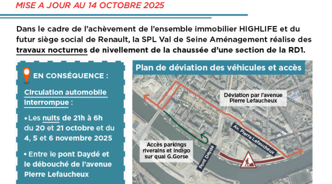 Info Chantier - Travaux du Quai Georges Gorse
